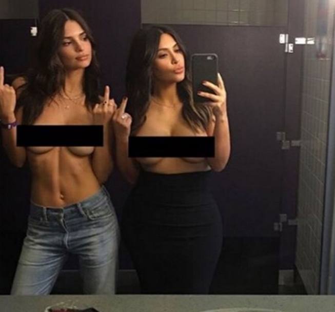 Il selfie delle polemiche con Kim Kardashian 